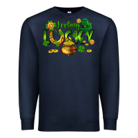 Navy feeling lucky Premium Sweatshirt - FaDigitalArtStudio