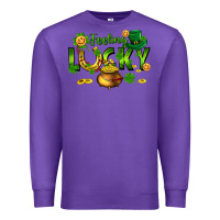 Purple feeling lucky Premium Sweatshirt - FaDigitalArtStudio