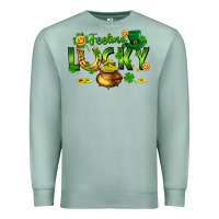 Seafoam feeling lucky Premium Sweatshirt - FaDigitalArtStudio