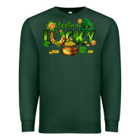 Sports Green feeling lucky Premium Sweatshirt - FaDigitalArtStudio