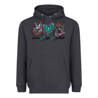 Smoke peace love pitbull Heavyweight Hoodie - RanaPortraitStore