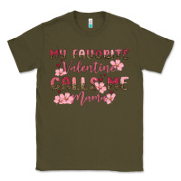 Army Green my favorite valentine calls me mama Classic Tee - MaliasSmallBusiness