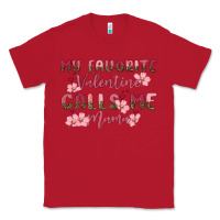 Red my favorite valentine calls me mama Classic Tee - MaliasSmallBusiness
