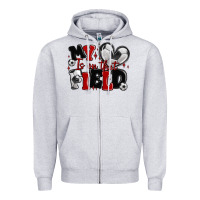 Heather Grey my heart is on that field soccer Zipper Hoodie - MaliasSmallBusiness
