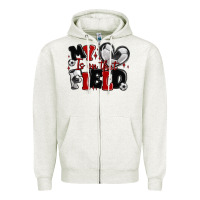 Oatmeal Heather my heart is on that field soccer Zipper Hoodie - MaliasSmallBusiness