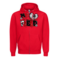 Red my heart is on that field soccer Zipper Hoodie - MaliasSmallBusiness