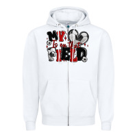 White my heart is on that field soccer Zipper Hoodie - MaliasSmallBusiness