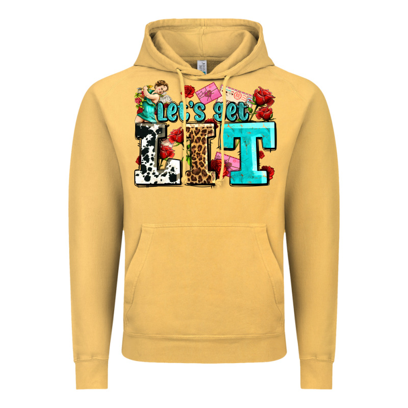 Valentines Day Lets Get Lit Vintage Hoodie by AdoDesignShop | Teevron