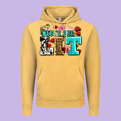 Valentines Day Lets Get Lit Vintage Hoodie Designed By Adodesignshop