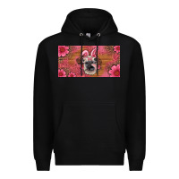 Black easter heifer with bunny ears and glasses license plate Premium Hoodie - Artiststas