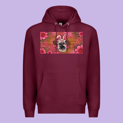 Easter Heifer With Bunny Ears And Glasses License Plate Premium Hoodie Designed By Artiststas