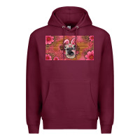 Burgundy easter heifer with bunny ears and glasses license plate Premium Hoodie - Artiststas
