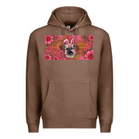 Chestnut easter heifer with bunny ears and glasses license plate Premium Hoodie - Artiststas