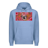 Colony Blue easter heifer with bunny ears and glasses license plate Premium Hoodie - Artiststas