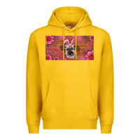 Lemon easter heifer with bunny ears and glasses license plate Premium Hoodie - Artiststas