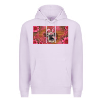Lilac easter heifer with bunny ears and glasses license plate Premium Hoodie - Artiststas
