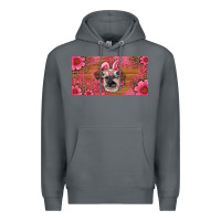 Rock easter heifer with bunny ears and glasses license plate Premium Hoodie - Artiststas