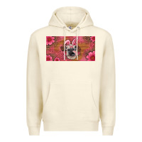 Sandshell easter heifer with bunny ears and glasses license plate Premium Hoodie - Artiststas
