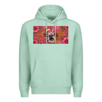 Seafoam easter heifer with bunny ears and glasses license plate Premium Hoodie - Artiststas
