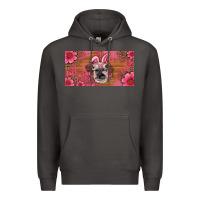 Smoke easter heifer with bunny ears and glasses license plate Premium Hoodie - Artiststas
