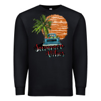 Black summer vibes Premium Sweatshirt - SublimationCraftShop