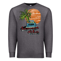 Charcoal Heather summer vibes Premium Sweatshirt - SublimationCraftShop