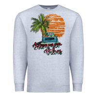 Heather Grey summer vibes Premium Sweatshirt - SublimationCraftShop