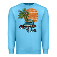 Ocean Blue summer vibes Premium Sweatshirt - SublimationCraftShop