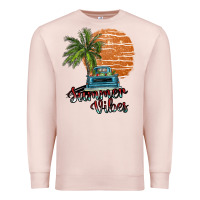 Pale Pink summer vibes Premium Sweatshirt - SublimationCraftShop