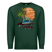 Sports Green summer vibes Premium Sweatshirt - SublimationCraftShop