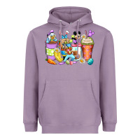 Lavender easter cartoon characters coffee cups Heavyweight Hoodie - Zillion Design Studio