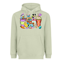 Matcha easter cartoon characters coffee cups Heavyweight Hoodie - Zillion Design Studio