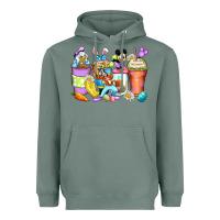 Sage easter cartoon characters coffee cups Heavyweight Hoodie - Zillion Design Studio