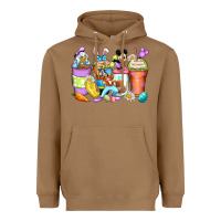 Toasted Coconut easter cartoon characters coffee cups Heavyweight Hoodie - Zillion Design Studio