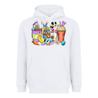 White easter cartoon characters coffee cups Heavyweight Hoodie - Zillion Design Studio