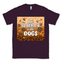 Plum life is better with dogs Classic Tee - MaliasSmallBusiness