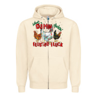 Sandshell what a damn cluckin' fluster fluck chickens christ Zipper Hoodie - MaliasSmallBusiness