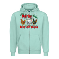 Seafoam what a damn cluckin' fluster fluck chickens christ Zipper Hoodie - MaliasSmallBusiness