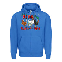 True Royal what a damn cluckin' fluster fluck chickens christ Zipper Hoodie - MaliasSmallBusiness