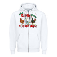 White what a damn cluckin' fluster fluck chickens christ Zipper Hoodie - MaliasSmallBusiness