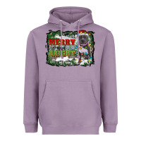Lavender merry and bright pitbull with farm Heavyweight Hoodie - RanaPortraitStore