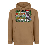 Toasted Coconut merry and bright pitbull with farm Heavyweight Hoodie - RanaPortraitStore