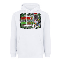 White merry and bright pitbull with farm Heavyweight Hoodie - RanaPortraitStore