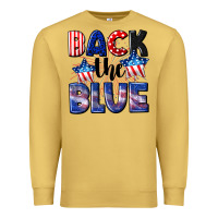 Antique Gold Back the blue 4th of july Premium Sweatshirt - CowGirlArtShop