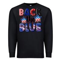 Black Back the blue 4th of july Premium Sweatshirt - CowGirlArtShop