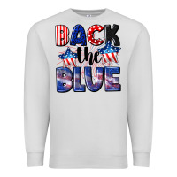 Dove Grey Back the blue 4th of july Premium Sweatshirt - CowGirlArtShop