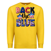Lemon Back the blue 4th of july Premium Sweatshirt - CowGirlArtShop