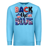 Ocean Blue Back the blue 4th of july Premium Sweatshirt - CowGirlArtShop