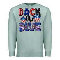 Seafoam Back the blue 4th of july Premium Sweatshirt - CowGirlArtShop