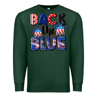 Sports Green Back the blue 4th of july Premium Sweatshirt - CowGirlArtShop